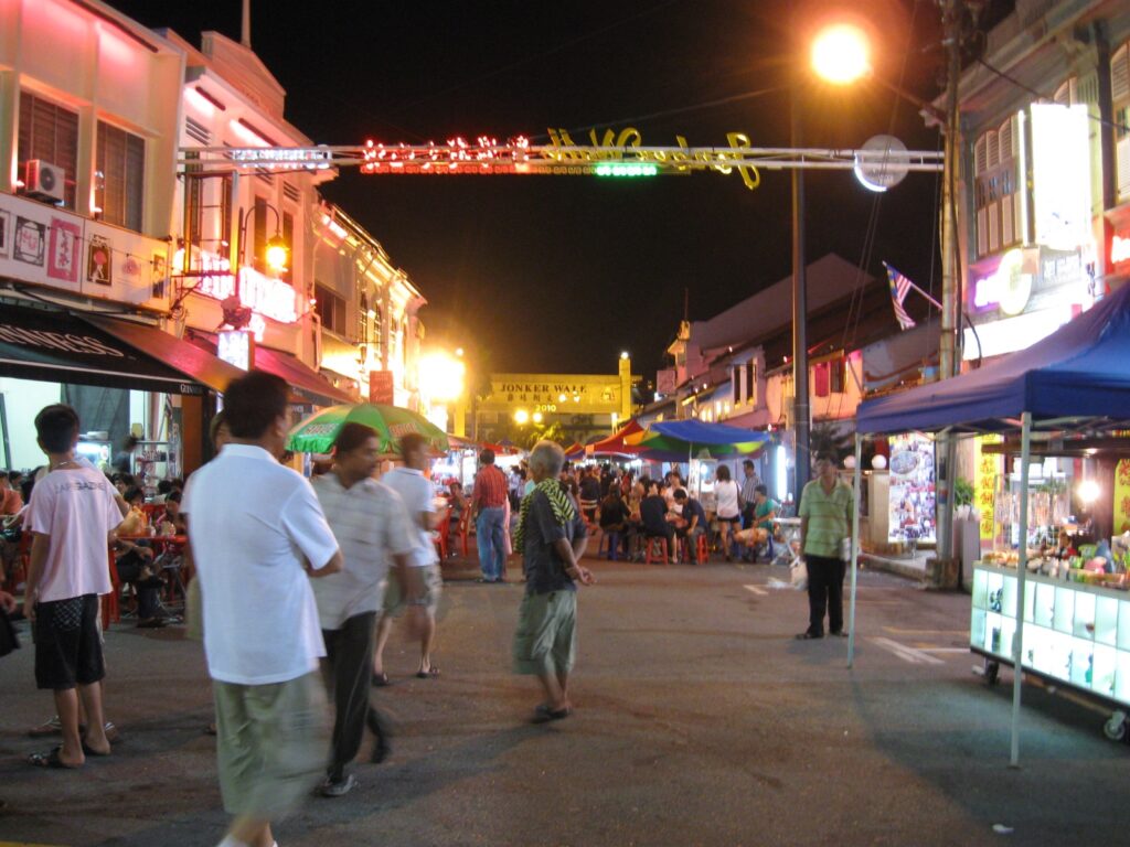 Jonker Street night market in Melaka
